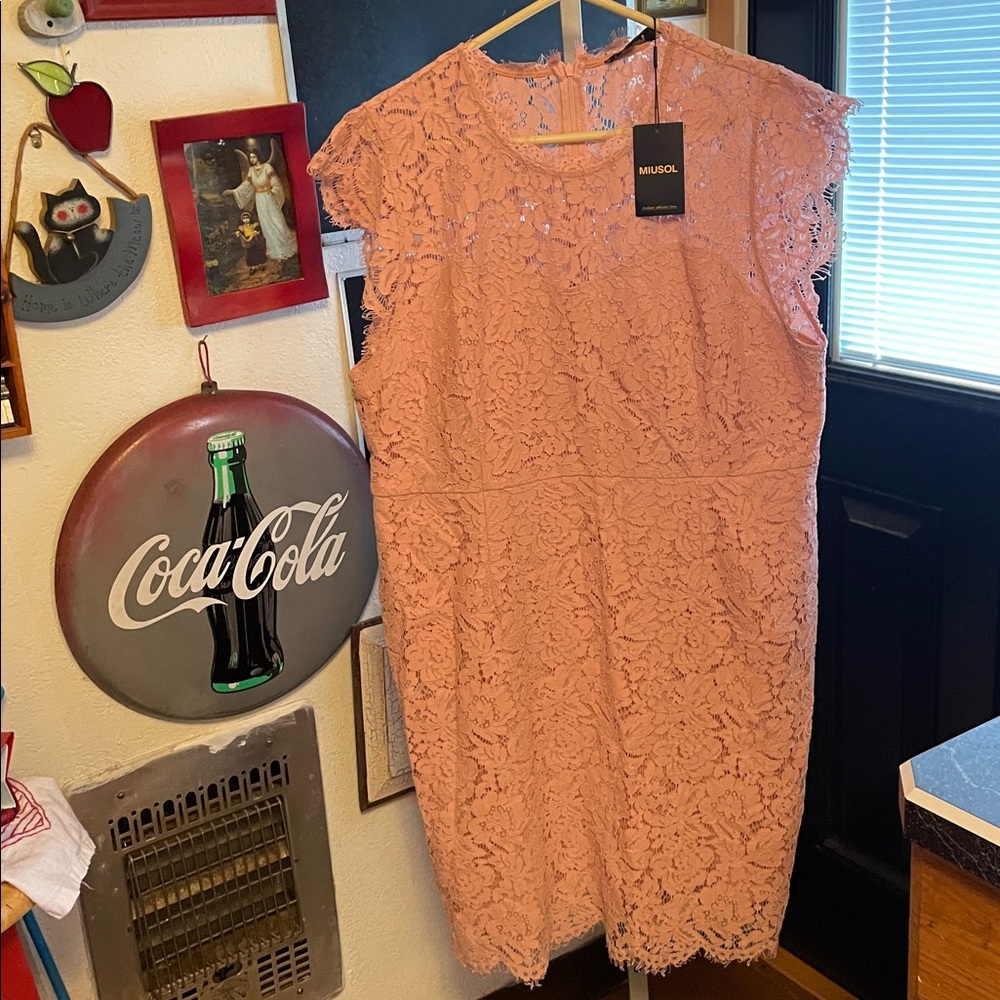 NWT Miusol Blush Lace Dress 3XL